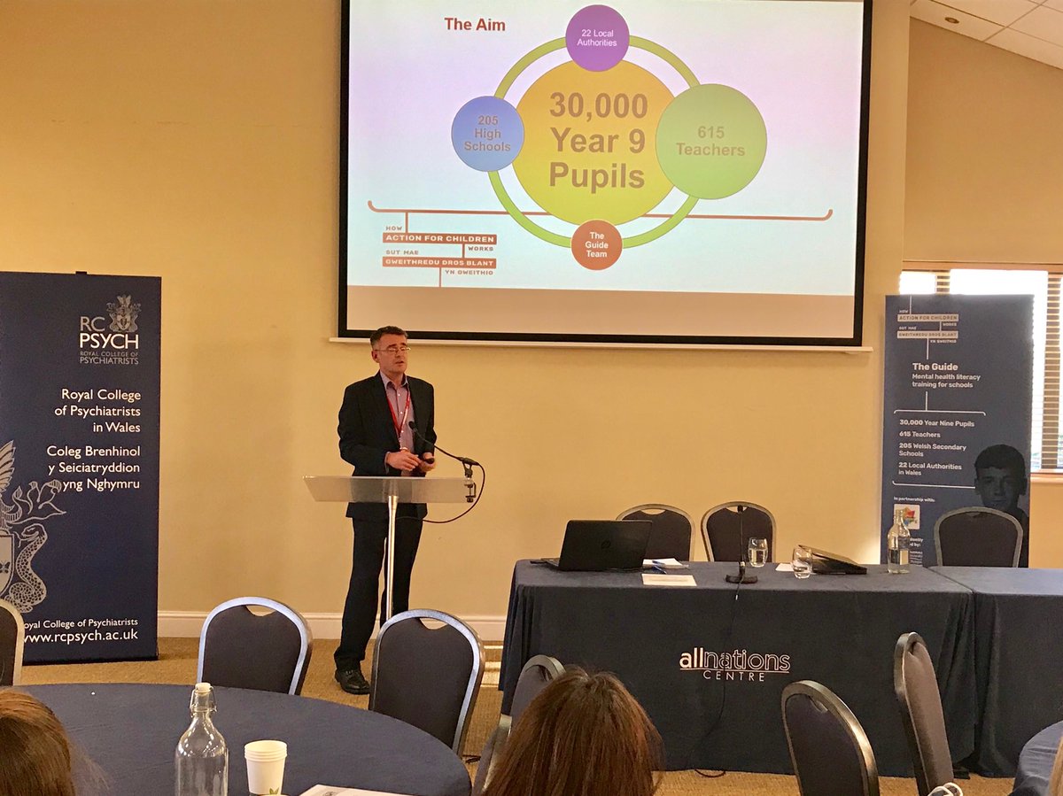 cymru_AFC's tweet photo. Project Manager Chris Dunne launches #TheGuideAFC at the #CollaborativeApproaches conference. Free mental health literacy programme for Welsh secondary schools to end stigma and increase understanding for staff and pupils. https://t.co/SrcekUknJU