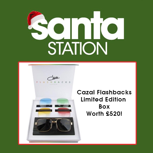 Shade_Station's tweet image. Follow, like &amp;amp; RT to #win this Cazal Flashbacks Limited Edition box! This is your last chance to win this year, and we've saved the best till last! #Competition ends 21/12 #FreebieFriday #FridayFeeling #Christmas