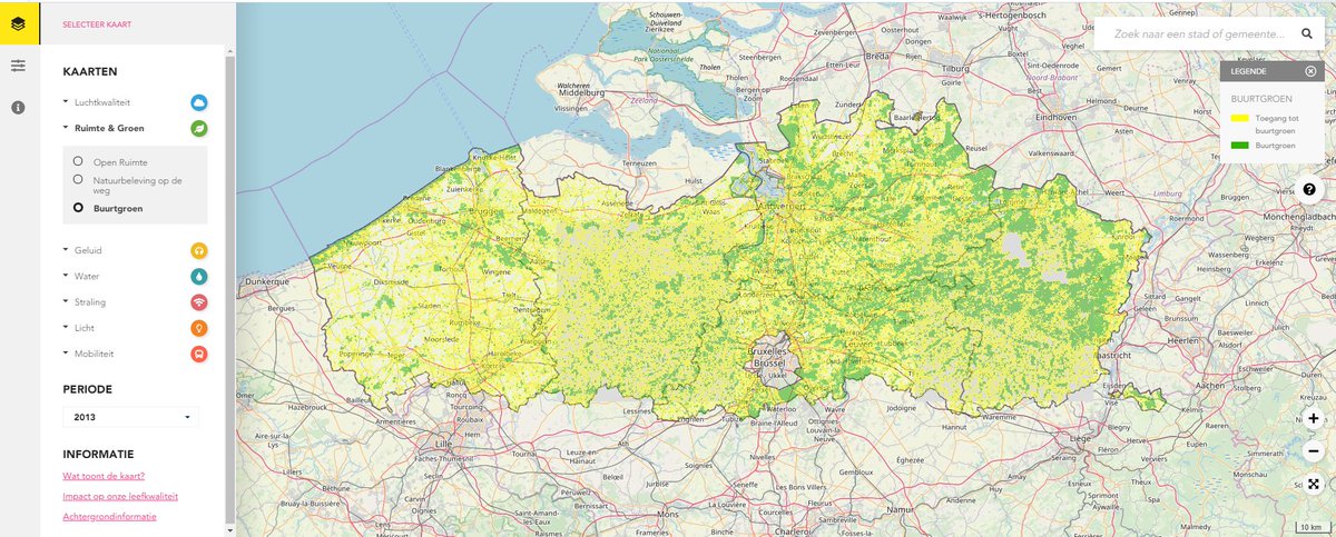 OmgevingVL's tweet photo. Heel wat kaarten over de lokale #omgevingskwaliteit in Vlaanderen vind je gebundeld op https://t.co/HVtmG8ZvB1, Er is kaartmateriaal over de thema’s luchtkwaliteit, ruimte en groen, geluid, water, straling, licht en mobiliteit. @vlaamseoverheid @VITObelgium https://t.co/Y27LddvSdu