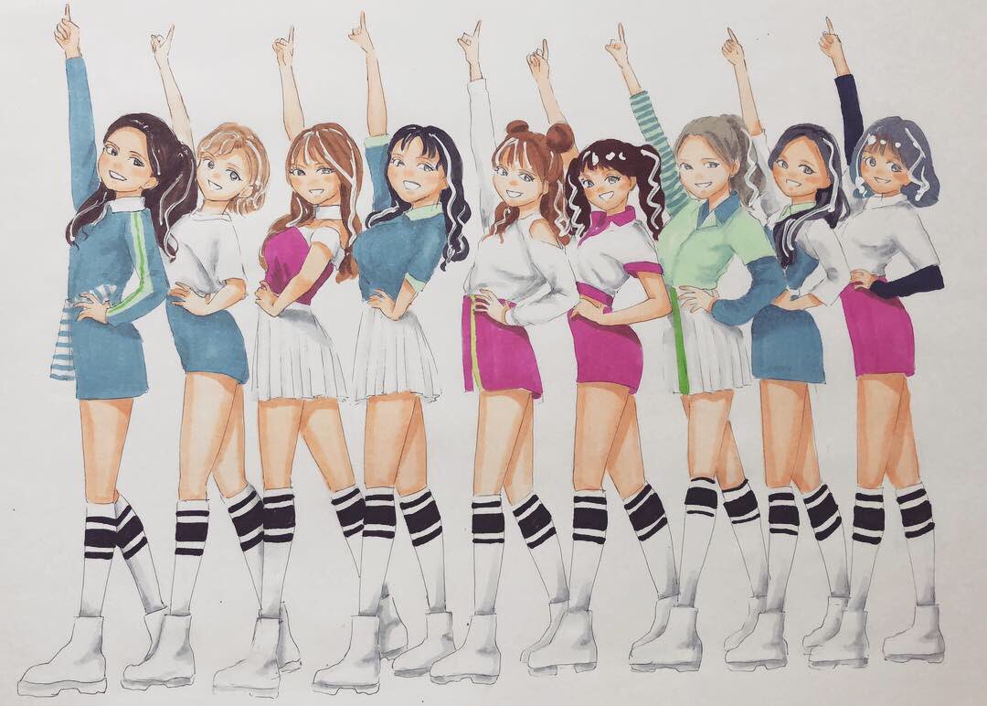 Uzivatel Twiceイラスト Na Twitteru イラスト Illustration Drawing Art Painting Twice Twiceイラスト Kpop Once ジョンヨン Jeongyeon サナ Sana ミナ Mina ジヒョ Jihyo ナヨン Nayeon ツウィ Tzuyu 周子瑜 モモ Momo チェヨン
