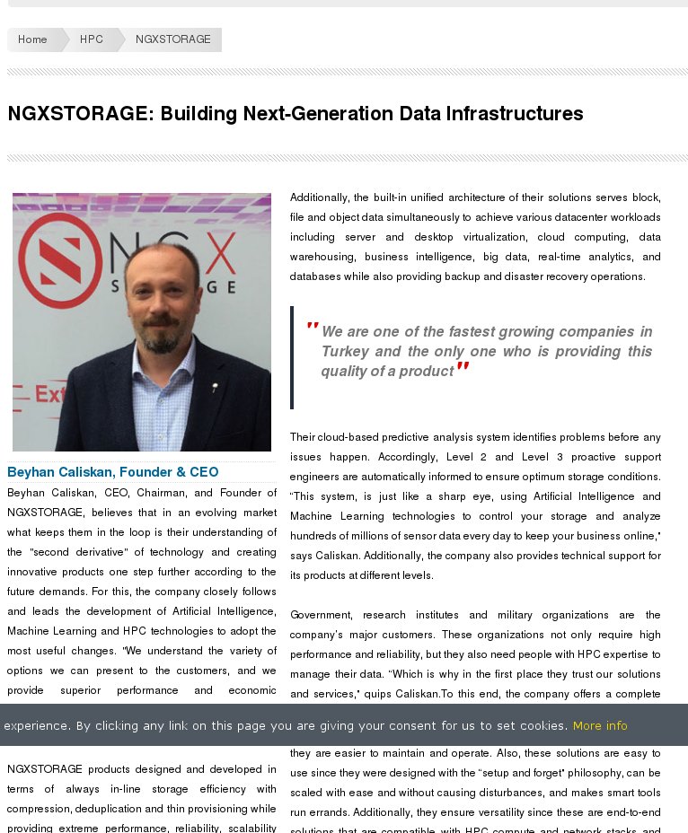 NGX STORAGE is recognized as a Top 10 hashtag#HPC Solution Providers in 2018. Read the publication to learn more: cioapplicationseurope.com/vendors/top-10…