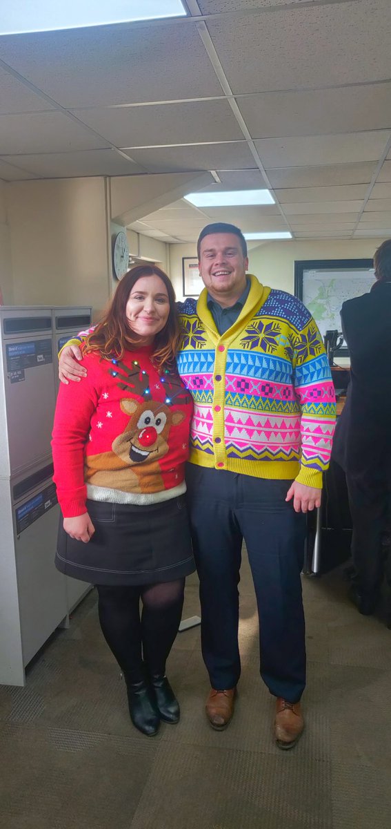 EracU502's tweet photo. CHRISTMAS JUMPER DAY! 🎄🎅🤶☃️ #christmasjumperday #U5ALIVE https://t.co/HS4hZdBKZW