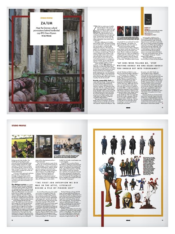 edgeonline's tweet image. Meet ZA/UM, the Estonian cultural provocateurs behind hardboiled cop RPG Disco Elysium. E327 is on sale now: bit.ly/EDGE327