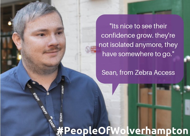 WolvesCouncil's tweet photo. Sean is the Community Development Officer for deaf-led charity Zebra Access. They provide a range of activities including training and workshops, and provide a place to meet others in the community. Find out more, visit https://t.co/tpywXSSA7z #PeopleOfWolverhampton https://t.co/gXcrgOyVSs