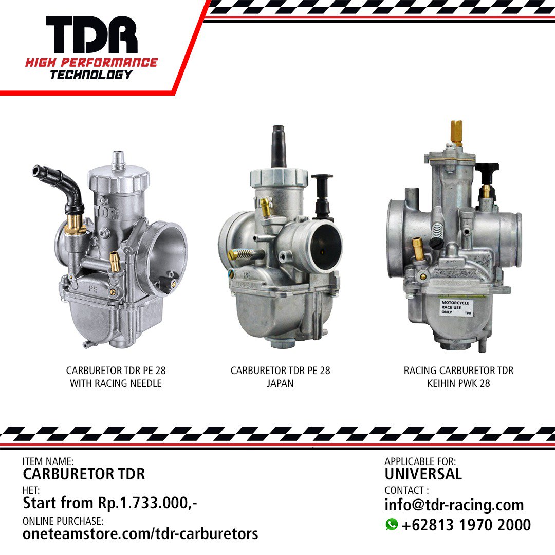 TDR_RACING's tweet photo. TDR Carburetor with Racing Needle helps you to do fuel settings for combustion perfection.
.
TDR CARBURETOR - https://t.co/7tsfI7LMr1
TDR MAIN JET / PILOT JET - https://t.co/o9ycEcYaRn
.
#HighPerformanceInductionExhaustSystems #Power #Carburetor #MainJet #PilotJet https://t.co/Pt3il5ZOcO