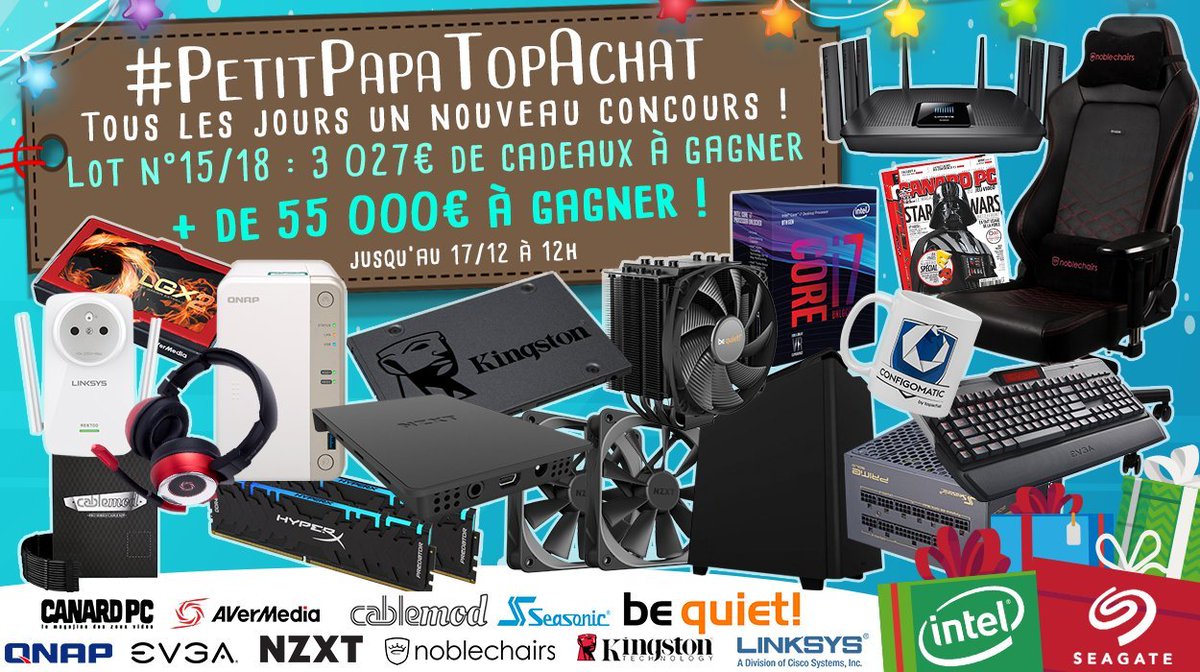 BOOOOOOM ! Le #Lot 15 du #PetitPapaTopAchat est là 🔥😱🔥
3 027 € de matos à gagner 🌡😮

Gooooo #RT !!!!!!!!!!!!!!!!!!

x.com/TopAchat/statu…