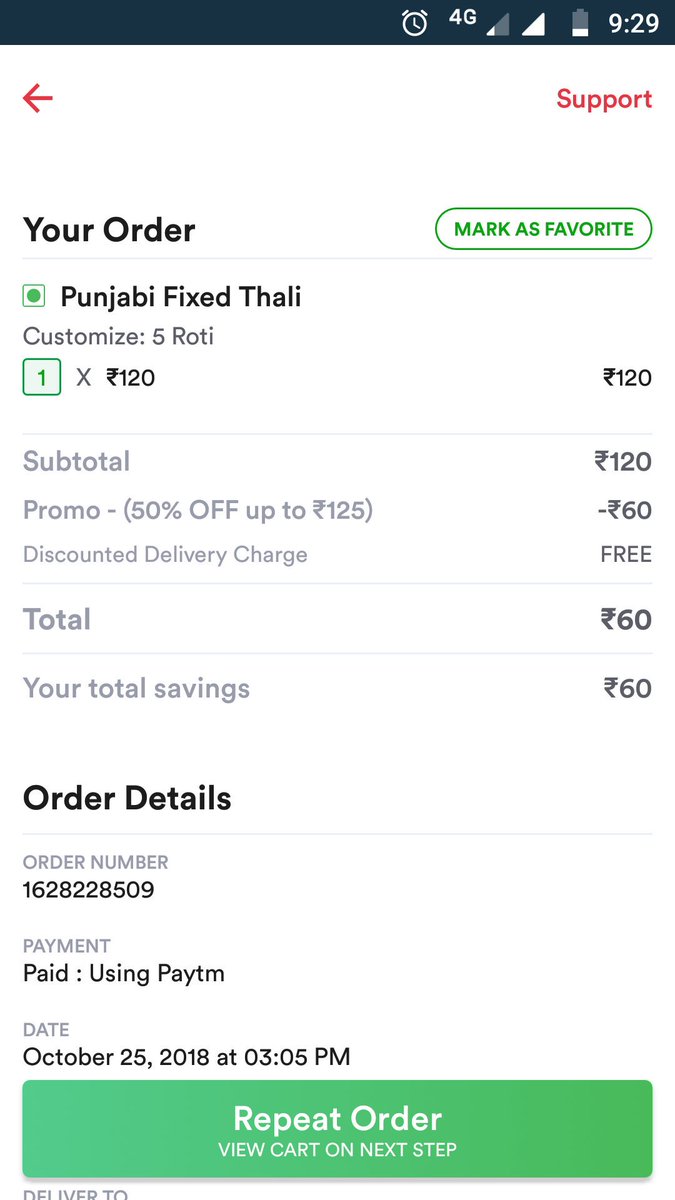 dmaheta28's tweet photo. #zomatodelivery I simply don't understand the offer which you give. I ordered on October 25th which only charged me rs 60 but today with coupon code TASTY, I have to pay extra TAX AND CHARGE also.
The same order is charging me rs 100. Is this your idea behind Coupon to loot us. https://t.co/6BRTCOTvWZ