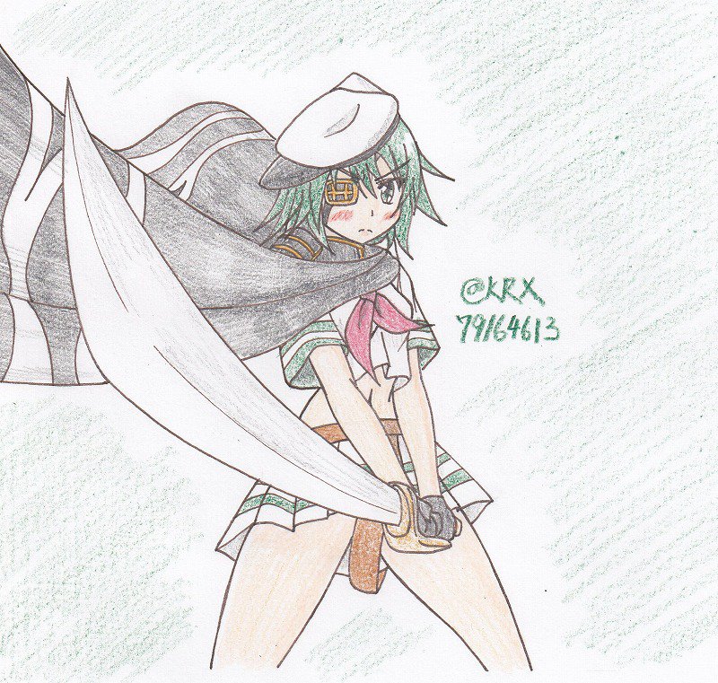 #艦これ版深夜の真剣お絵描き60分一本勝負
#艦これ版真剣お絵描き60分一本勝負_20181214
#木曾
勇者艦娘キソカイニ 