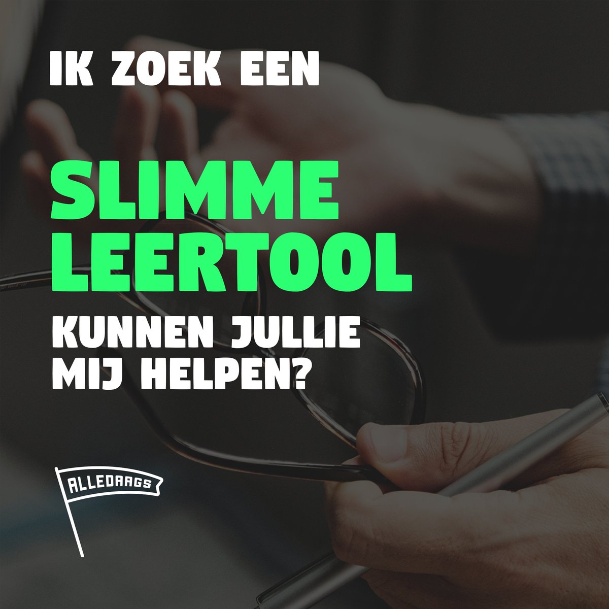 Alledaags heeft Elphas ontwikkeld. 
Met Elphas kunnen we jouw slimme leeromgeving ontwikkelen. 
Meer weten? 
Volg <a href="/elphaslearning/">elphas</a> 
Of ga naar elphaslearning.com