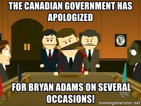 Image result for we have apologized for bryan adams