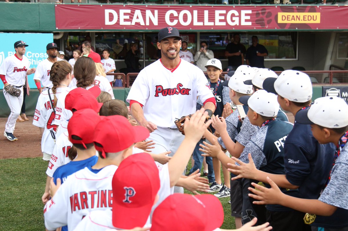 PawSox's tweet photo. MAKING MEMORIES: Every game during the season, the #PawSox and @BCBSRI welcome youngsters to high-five the players as they take field. Here is how your kiddos can take part. https://t.co/OC1tcZRGog 

#PawSox #TeamHighFive #ItTakesATeam https://t.co/diHqjhEyRR