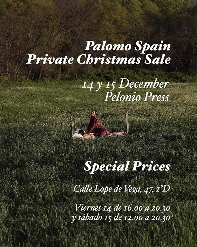 Don't miss it! The most special Palomo pieces are waiting for you at @peloniopress Madrid... #SpecialSale #PalomoSpain #PelonioPress ift.tt/2QLpgN5