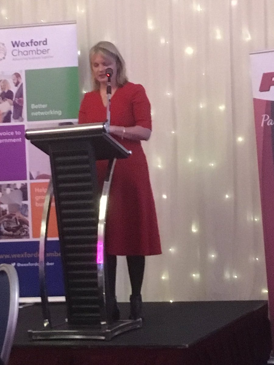 Sinead McSweeney  taking to the podium at #wexfordchamberlunch @WexfordChamber