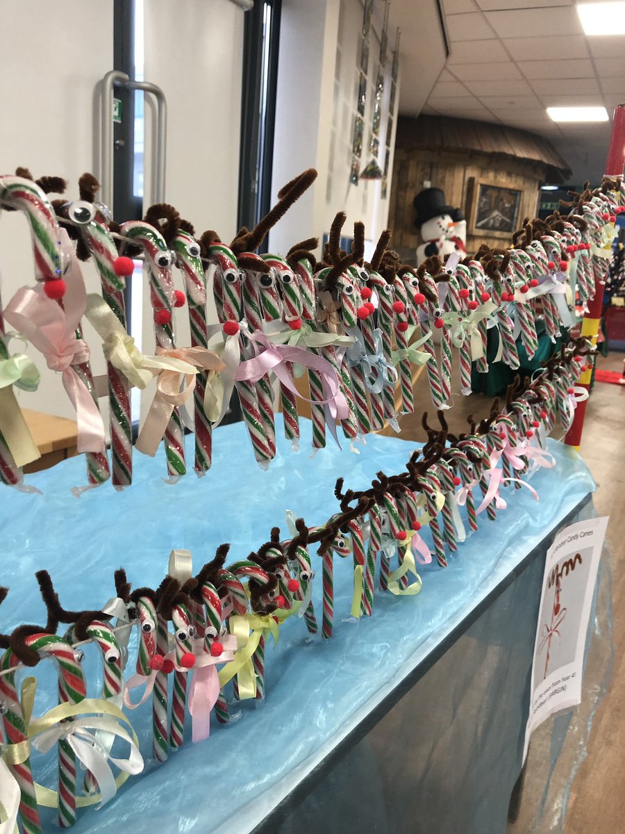Harts_4M's tweet photo. Year 4’s Christmas Fair stalls are set and ready! Come and get your reindeer candy canes, or come and try your luck at Snowball Transfer before they all melt! @hartsholmeacad @Harts_4J https://t.co/OyIXCHPZOJ
