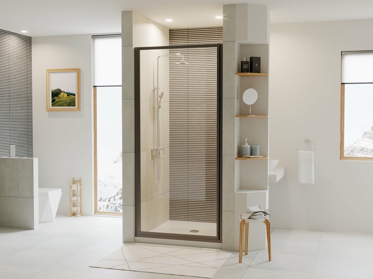 It takes just minutes to install the Legend door and transform your bath. This framed swing door is available in three different finish options to match any design.