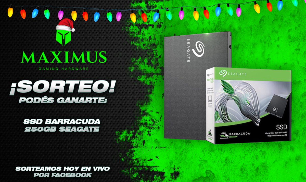 No te pierdas nuestros livestream, tenemos este espectacular SSD Barracuda de <a href="/Seagate/">Seagate</a>  para sortear! :D 

Enterate como participar
Link: bit.ly/2QUkIUq

#BuenViernes #Sorteo #LiveStream #Facebook