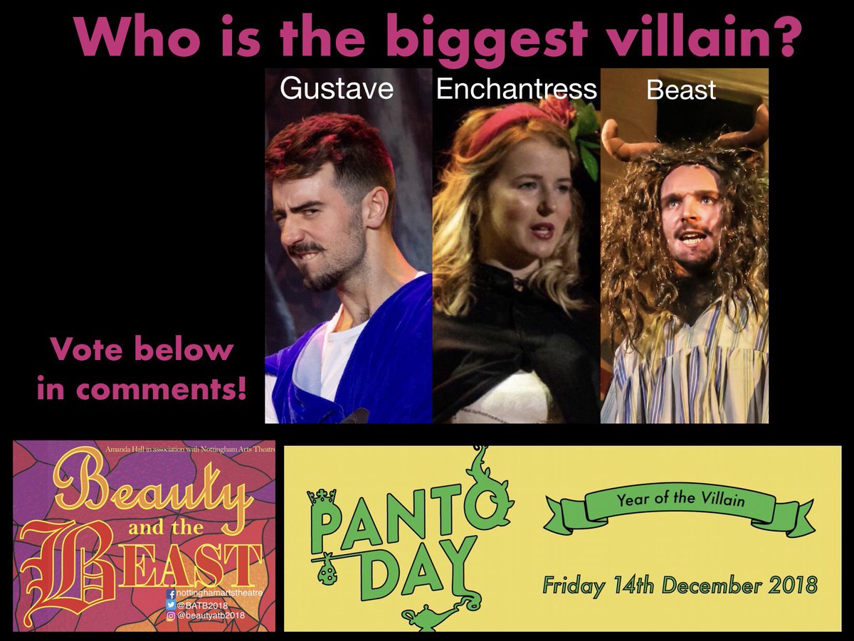 NAT_Panto's tweet photo. @panto_day @nottartstheatre Beauty and the Beast asks... #batb2018 #gustave #beast #enchantress #BeautyAndTheBeast https://t.co/OVFS21cGST