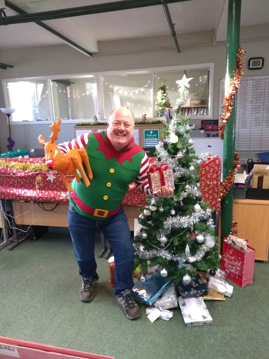 It's #ChristmasJumperDay! And as you can see, we've been getting into that #festive spirit here in the #gandeyworldclassproductions office. Binky's like our very own office Santa! 🎅 (or probably more like a mischievous elf...) #SaveTheChildren #Christmas #xmas #circus #hohoho