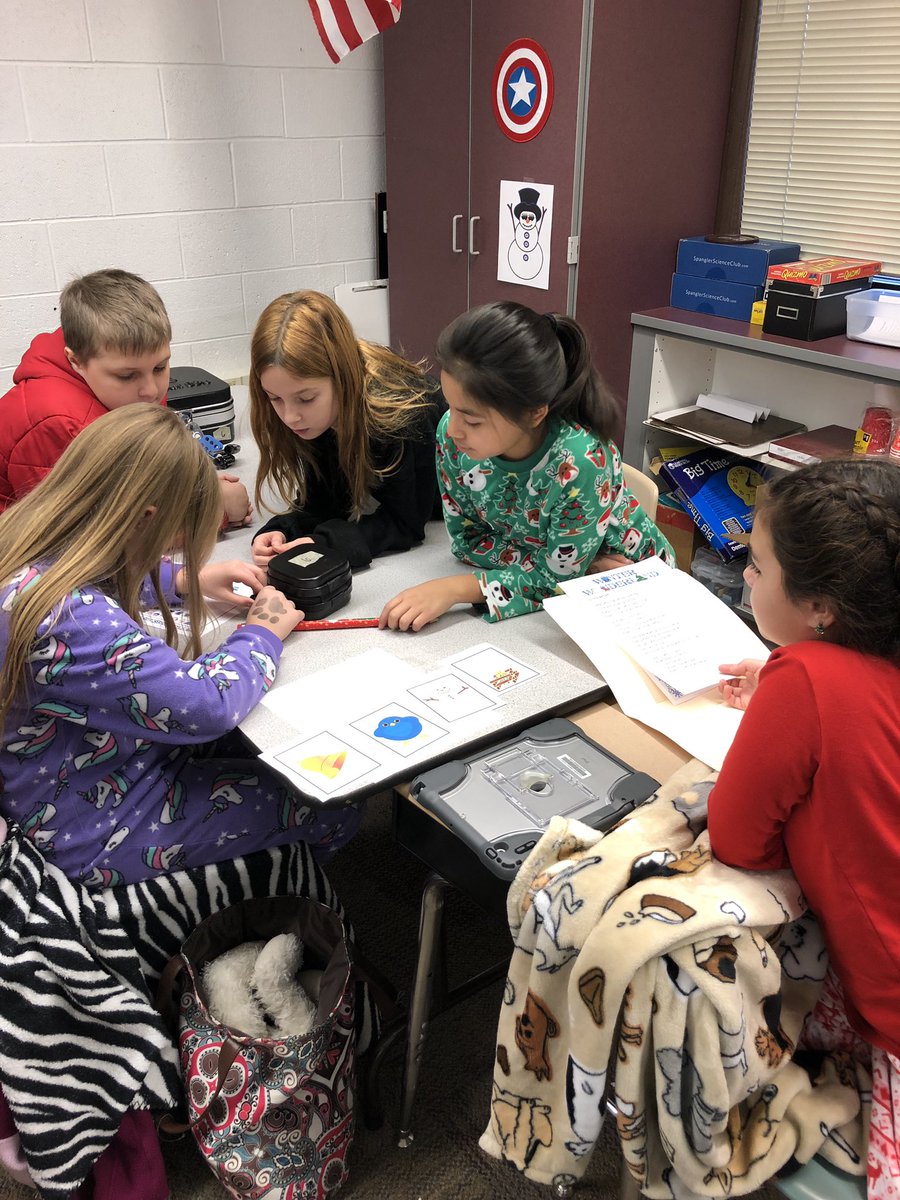 CaseyMattingly's tweet photo. Doing a little @breakoutEDU on this Friday! Let It Snow! #FlyHighFri #AlexEdChat https://t.co/cWL9dtnhcQ
