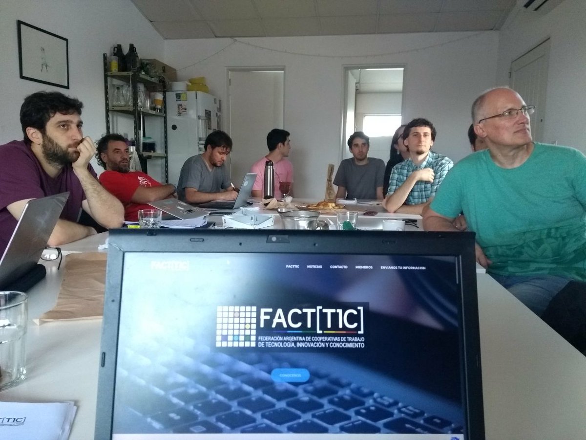 Hoy estamos en <a href="/facttic/">facttic</a> en la asamblea anual y planificación del 2019 #Cooperativas #tecnologicas junto a <a href="/gcooplibre/">gcoop cooperativa</a> <a href="/nayracoop/">Nayra</a> <a href="/Devecoop/">Cooperativa Devecoop</a> <a href="/FiqusCoop/">Fiqus</a> <a href="/bitsonArgentina/">Bitson</a> <a href="/equalitycoop/">Equality Coop</a>  <a href="/CoopGENEOS/">GENEOS</a> #coprinf #codigolibre