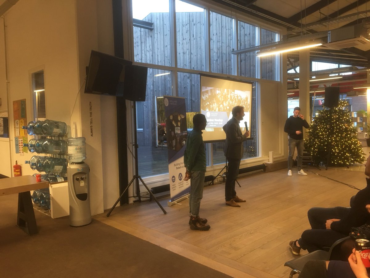 HollandFinTech's tweet photo. And we're off! Michael & Elliot will be your hosts for today's #HFTmeetup https://t.co/W1B3t9FjCu