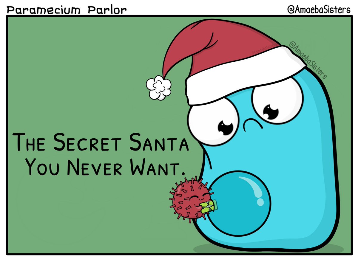 AmoebaSisters's tweet image. Anyone else think we need a virus version of the #Grinch? #science #scicomm #sciart