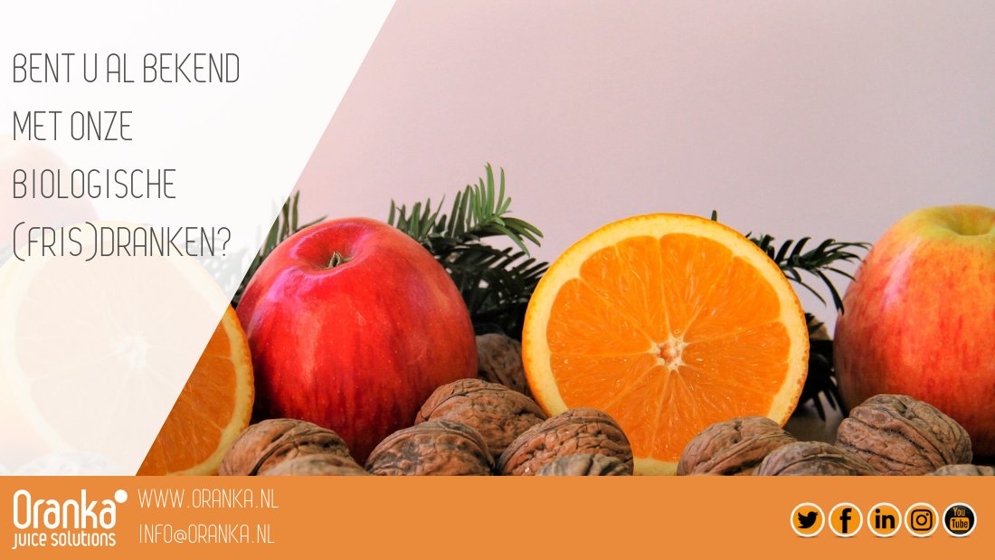 Onze complete biologische selectie voldoet aan de strenge eisen van de Skal-certificering. Heeft u de laatste aanvullingen op onze biologische (fris)dranken al op de website ontdekt?
bit.ly/2va8LNr #biologisch #frisdrank