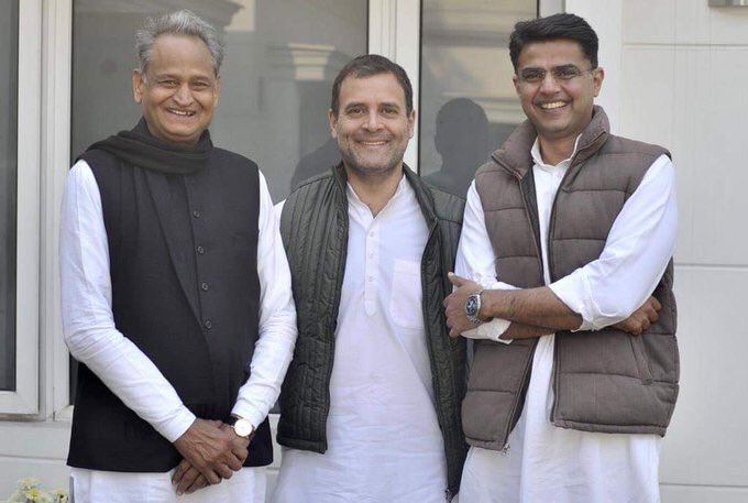 श्री <a href="/ashokgehlot51/">Ashok Gehlot</a> जी को राजस्थान प्रदेश के मुख्यमंत्री और श्री <a href="/SachinPilot/">Sachin Pilot</a> जी को उप मुख्यमंत्री बनने पर हार्दिक बधाई व शुभकामनाएं। #AshokGhalot #SachinPilot #Rajasthan #Bhilwara #Mandal