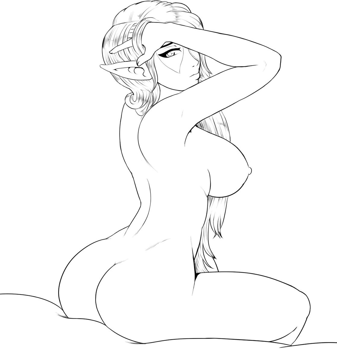 Vanessa's Boobs Lineart By Dimaar