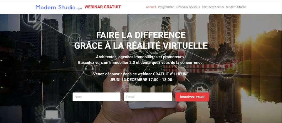 ModernStudioAR's tweet image. Voici la vidéo du [WEBINAR] FAIRE LA DIFFERENCE GRÂCE À LA RÉALITÉ AUGMENTEE/VIRTUELLE!
Pour ceux qui n' ont pas eu la chance d' y participer, voici la video :
urlz.fr/8s8R

Le lien pour notre SUIVI GRATUIT et PERSONNALISÉ (1min) :
urlz.fr/8s8V

#immobilier