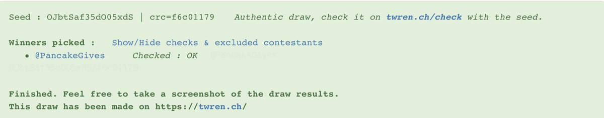 foxygivez's tweet image. @PancakeGives win! 🥞🥞🥞
if you didn’t win , don’t be mad.
There will always be a next time.