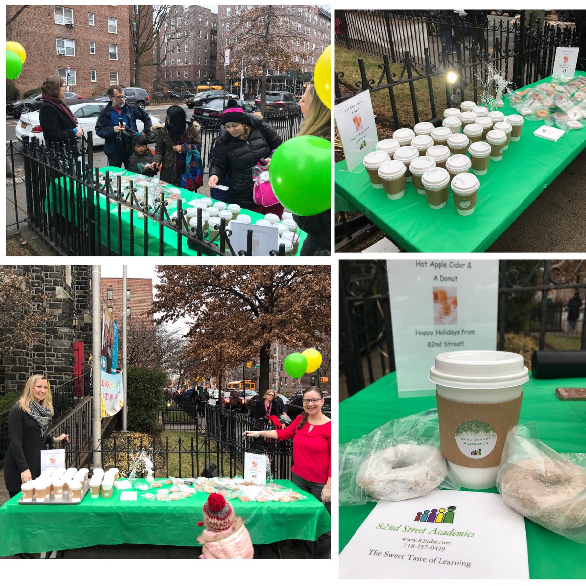 82SA's tweet image. Our delighted arrival was a success! 
Donuts &amp;amp; Cider on a cold Friday morning at 82nd Street Academics! 🍩☕️⛄️😀 #82ndStreetAcademics #School #UPK #Preschool #EarlyChildhood #Areyoudelighted? #Winter #Jacksonheights #Queens #NYC #Donuts #Applecider #warmwishes #Happyholidays