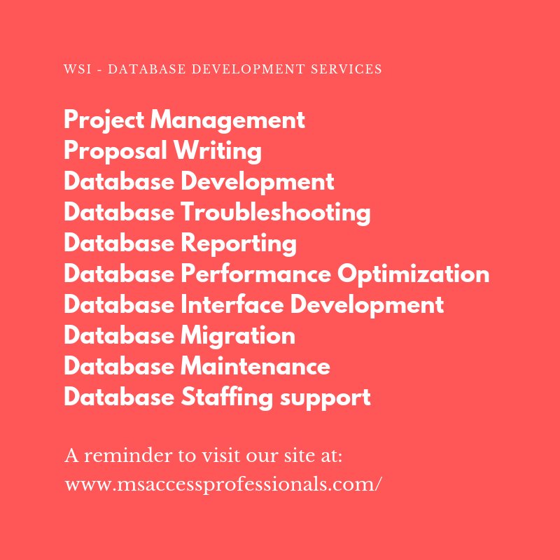 WSITech's tweet image. How can we help you? Check out our services and take our survey to receive immediate help.
ow.ly/ddWB50jWFA3
--
#services #databasedev #dev #developer #programmer #programming #data #database #projectmanagement #migration #cloud #css #webdev #devops #appdev #coding #sql #rt