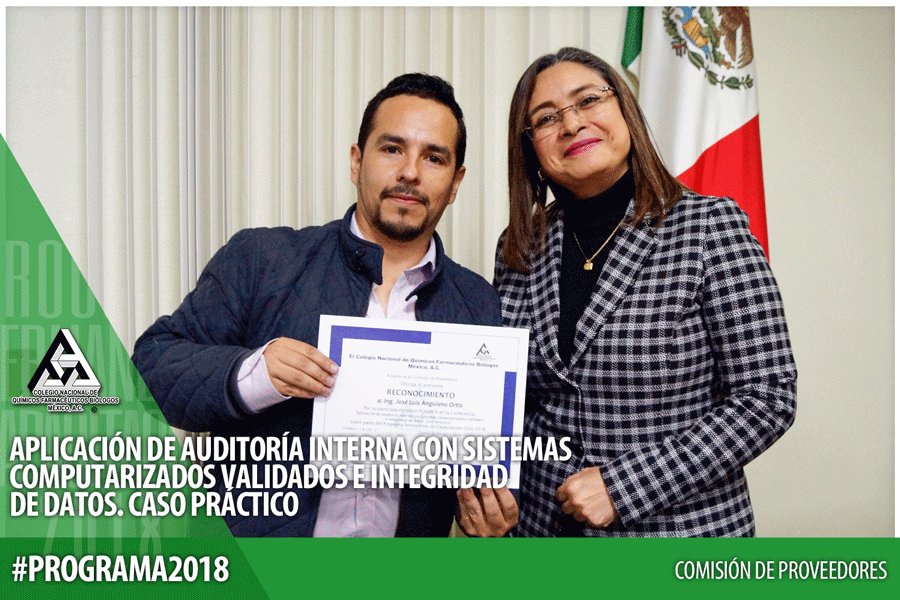 ColegioQFBMex's tweet photo. Para cerrar su #Programa2018, la Comisión de Proveedores del Colegio invitó al Ing. José Luis Anguiano Ortiz, Director @ ABR Group, para que nos presentará un caso práctico de #Auditoría Interna con sistemas computarizados validados e #IntegridadDeDatos. https://t.co/iL2ASSHNxk