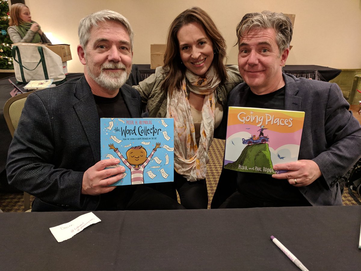 Thank you @FablePaul & @peterhreynolds for an inspiring keynote and for the powerful messages through your books and illustrations! I'm that kid that couldn't draw and will forever cherish and identify with #TheDot #TechADay @NERICInstructs
