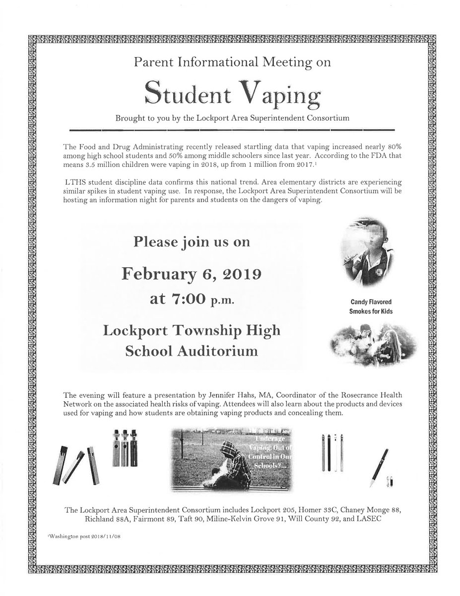 LASEC1343's tweet photo. Vaping is on the rise in our adolescent population. Parents this session has been designed to help arm you with knowledge! #vaping#parentsession#vapingprevention#themoreyouknow https://t.co/j2qTXkg7Jq