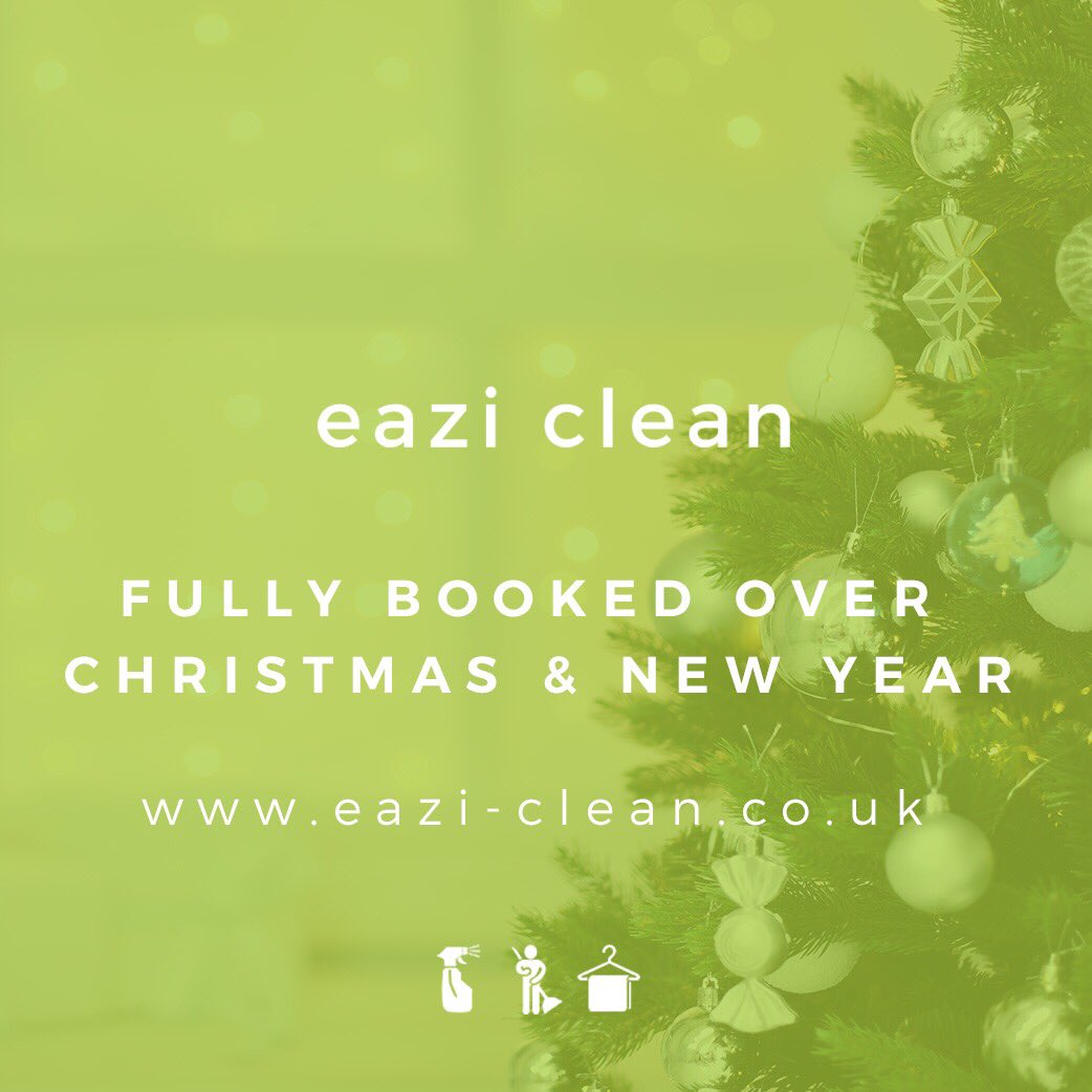 eazicleanne's tweet photo. We are now fully booked from 18th December to 15th January for regular cleans and one off cleans.

For last minute cancellation spots, call 0191 906 7467 #domesticcleaning #sunderland #hetton #houghton #durham #christmas #ovenclean #cleanhome #endoftenancy https://t.co/ZQ2etOjSPa