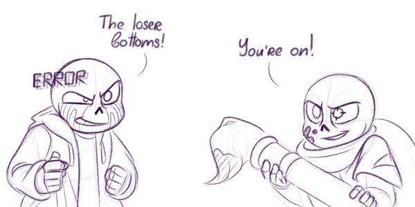 TheGrinningKitten on X: Came across people saying that Ink is taller than Error because he's taller than Swap!Sans and Swap!Sans is the same height as Error. Reminder: There are many different Swap!Sanses! (