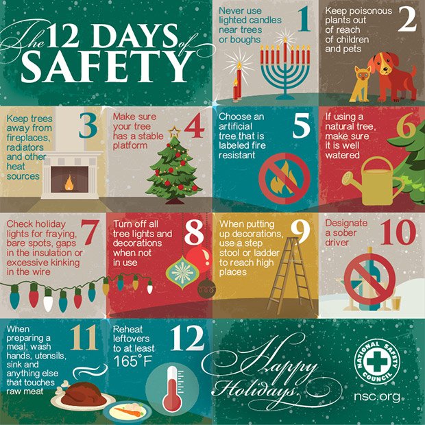EMSONECALL's tweet photo. IT'S THE 12 DAYS OF SAFETY! Safety is a big part of the holidays -- from travel and decorations to food safety. We're sharing timely tips from @NSCsafety to help make the holidays happy & safe for you and your families. #WeWorkSafe. Every job. Every day. That's #TheEMSDifference. https://t.co/oinMQkOwFl