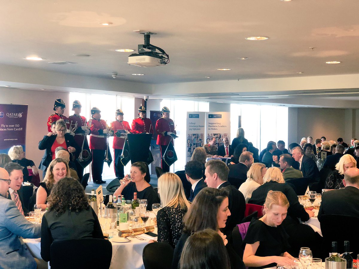 Today our Fanfare Team and Quintet were both at the St David’s Hotel in #CardiffBay providing music for the <a href="/IoDWales/">IoD Wales</a> Christmas Lunch, where the Institute of Directors signed their Armed Forces Covenant pledging their support to the Armed Forces. @Principal_Hotel