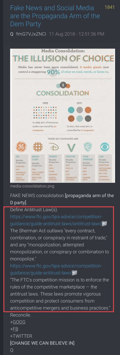 Q1841Define Antitrust Law(s). https://www.ftc.gov/tips-advice/competition-guidance/guide-antitrust-laws/antitrust-lawsThe Sherman Act outlaws "every contract, combination, or conspiracy in restraint of trade," and any "monopolization, attempted monopolization, or conspiracy or combination to monopolize." https://www.ftc.gov/tips-advice/competition-guidance/guide-antitrust-laws @POTUS  #Q