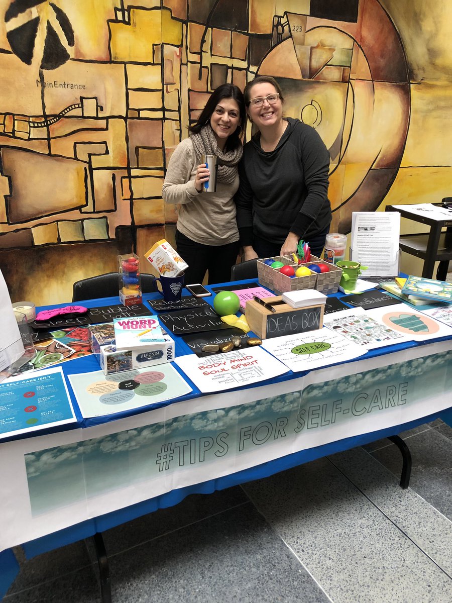 EHGuidance's tweet photo. Stop by the main hall today for @EHGuidance’s tips for self care! “You can’t pour from an empty cup. Take care of yourself first” #TipsForSelfCare https://t.co/GqYEJP4mnn