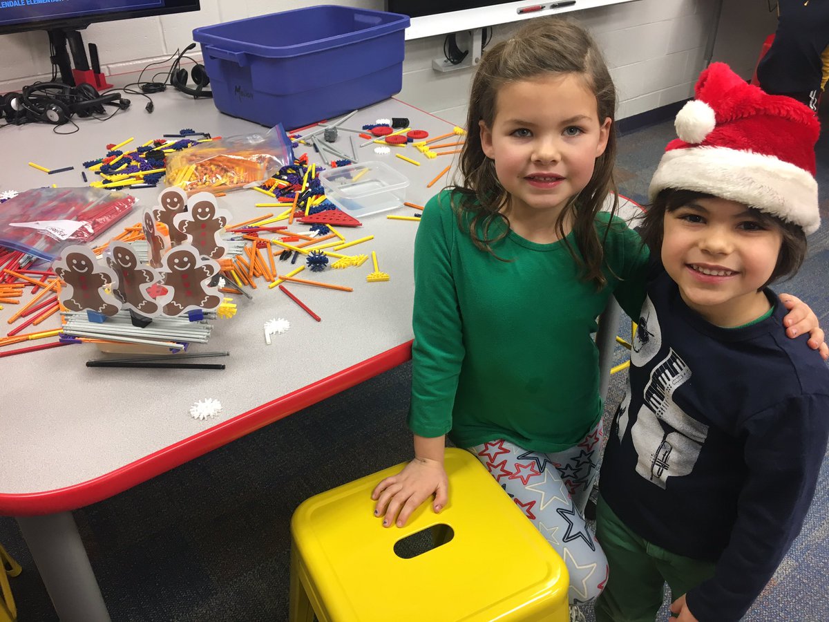 MrPicard_HES's tweet photo. The Gingerbread Manโs problem has been solved!! So many different solutions. Great job kindergarten. #HappyHillendale #STEM #HESTech https://t.co/Kt11mxqzLO