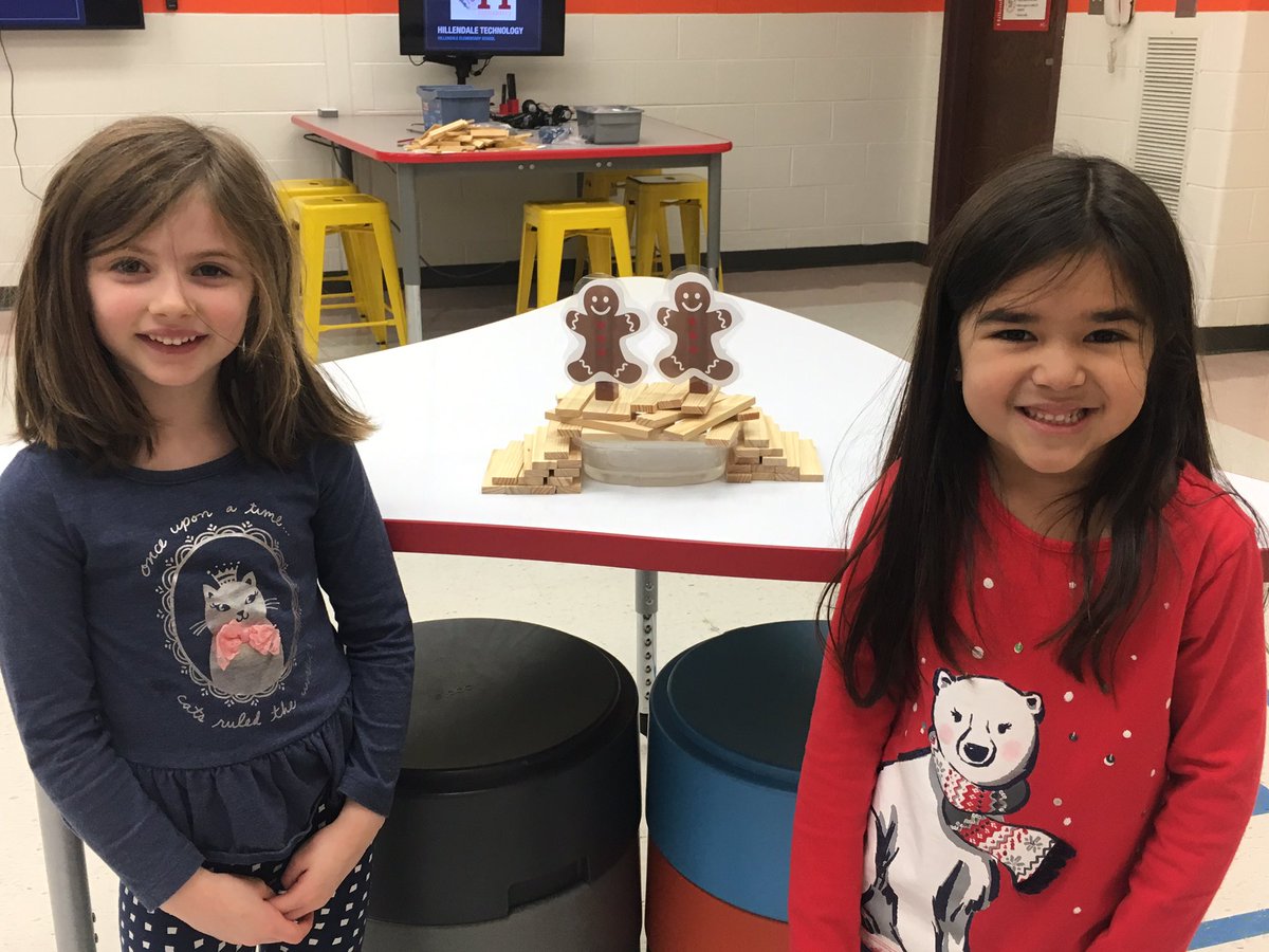 MrPicard_HES's tweet photo. The Gingerbread Manโs problem has been solved!! So many different solutions. Great job kindergarten. #HappyHillendale #STEM #HESTech https://t.co/Kt11mxqzLO