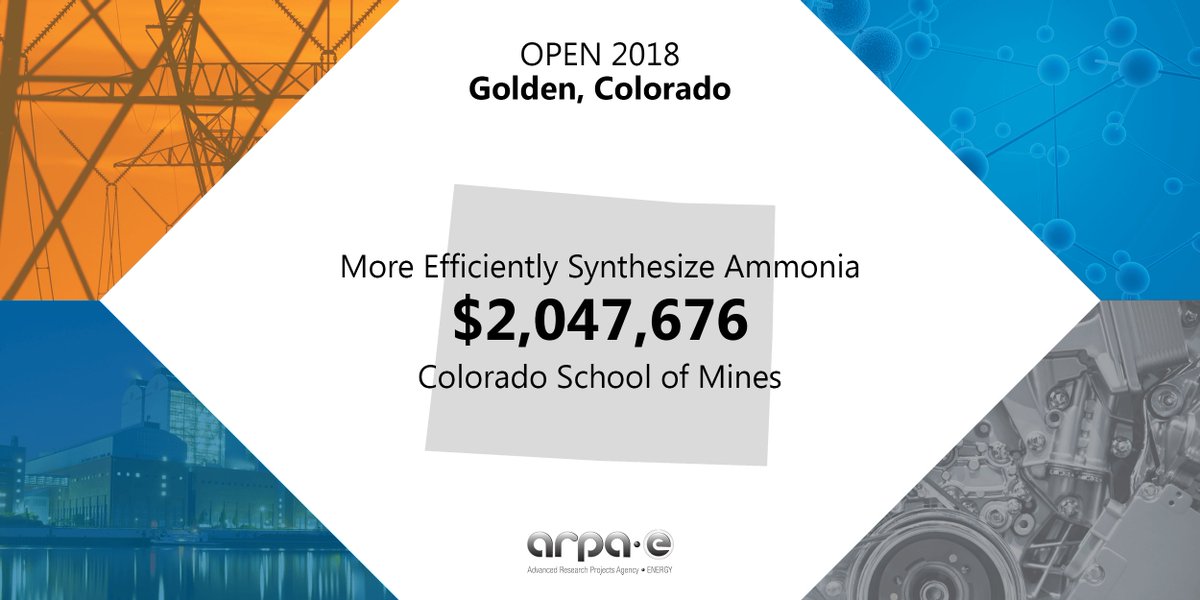 ARPAE's tweet photo. In Colorado, this @coschoolofmines team is building new ways to synthesize valuable ammonia #OPEN2018 https://t.co/pVvgQTqgym https://t.co/XwPhv15jey