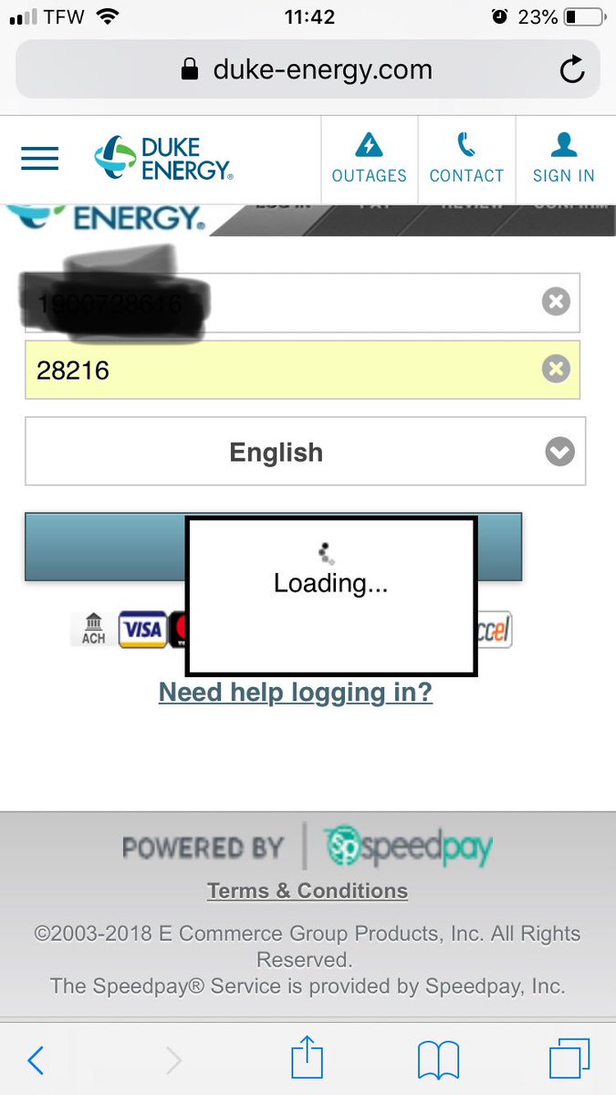 TheJ1Terry7's tweet image. @DukeEnergy Hey y’all!!!! Is there something wrong with the online payment portal? It’s been loading for over 5 mins now.... #DukeCustomer #LongWaitTimes #OnlineAndOnThePhones