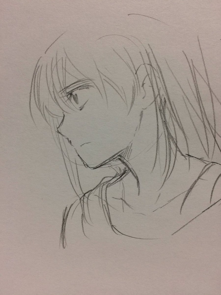 神代 大志 深夜まで付き合わされ 眠くて不機嫌な顔を隠さない 宮川あさぎさん 仮名 落書き 落書きさんと繋がりたい 鉛筆画 オリジナルイラスト アナログイラスト 女の子 ラクガキ イラ拡