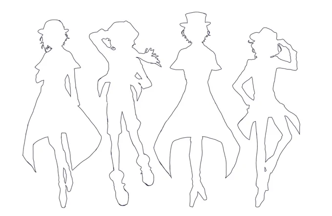 間に合うか危ういででにーコラボのクリスマス絵 もうシルエットで終わりにしたい…顔が描けない絶賛スランプ期… 