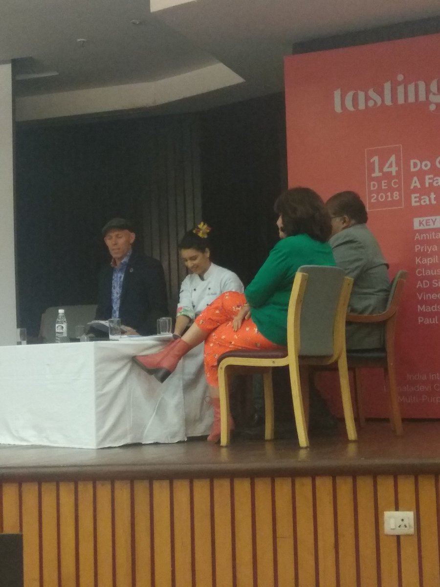 @TastingIndia  Proud to be a part of a great conference #safefood #SustainableInnovations and listening to wonderful, amazing and innovative personalities @anahita_dhondy @paulnewnham @ClausMeyerDK @romygill_ @justinalexhorne @VineetBhatiaLDN