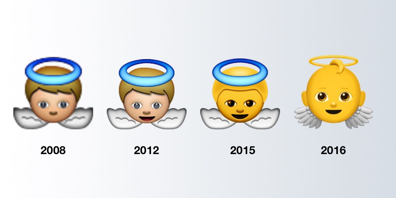 Emojipedia Twitterren When Apple First Supported Emojis On Iphone Os 2 2 In 08 It Rendered Baby Angel As The Head Of A White Skinned Boy With A Blue Halo Over His Emojipedia Twitterren When Apple First Supported Emojis On Iphone Os 2 2 In 08 It Rendered Baby Angel As The Head Of A White Skinned Boy With A Blue Halo Over His